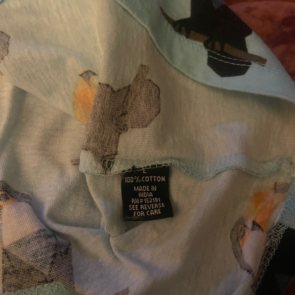 100% Cotton Toucan Print Tropical Tee Men’s Large Seafoam Green - Picture 6 of 6